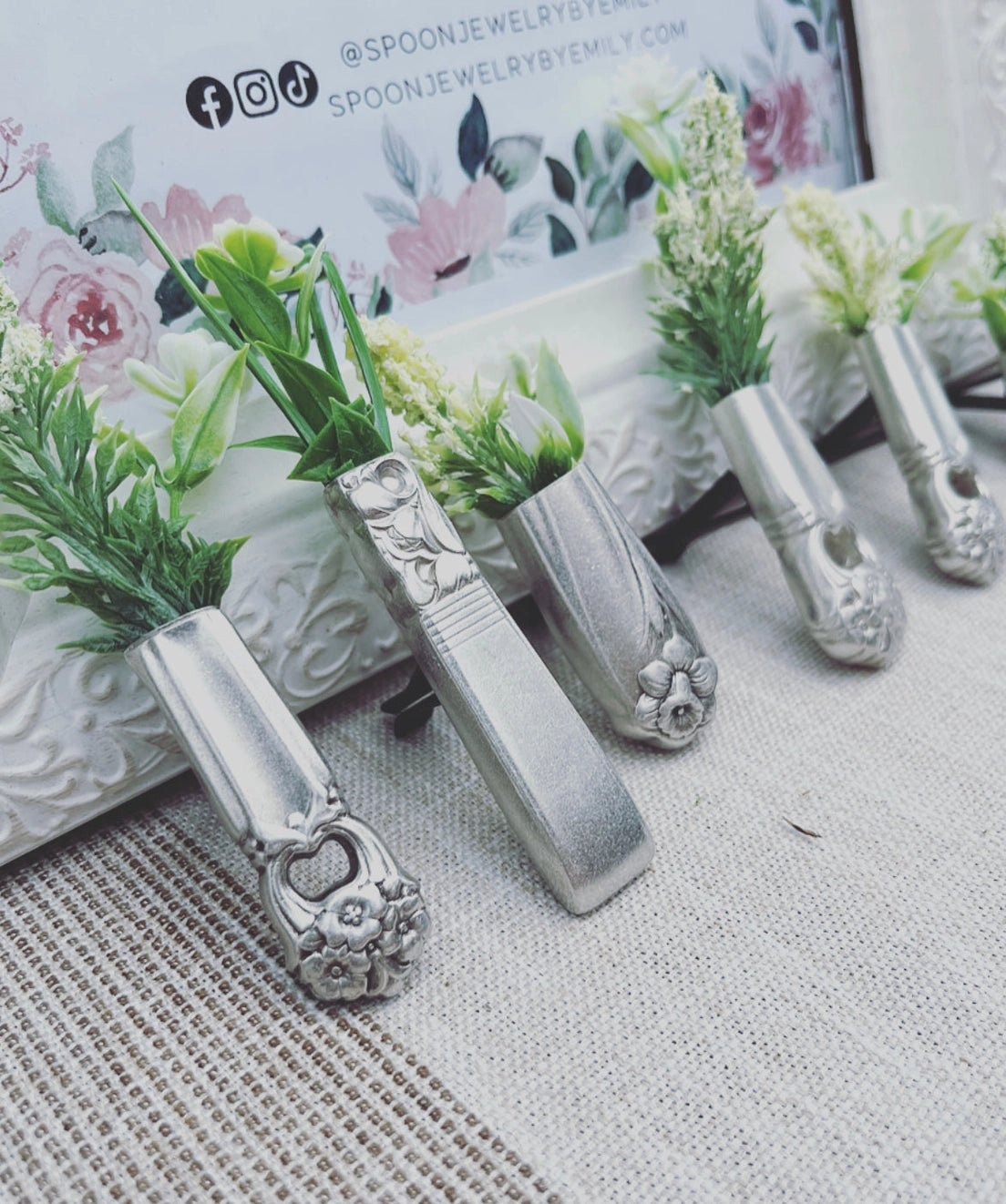 Knife Handle Bud Vase with Car Vent Hook