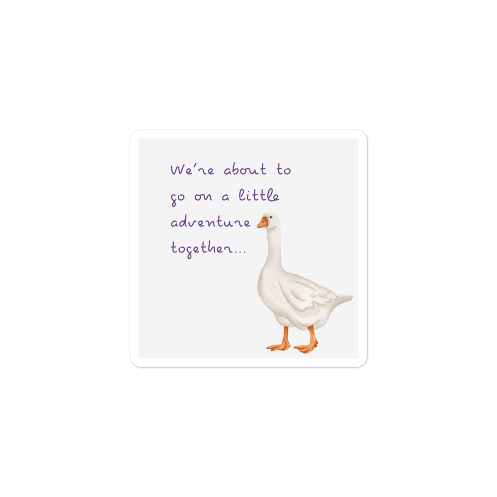 Eras Adventure Goose White Bubble-Free Stickers
