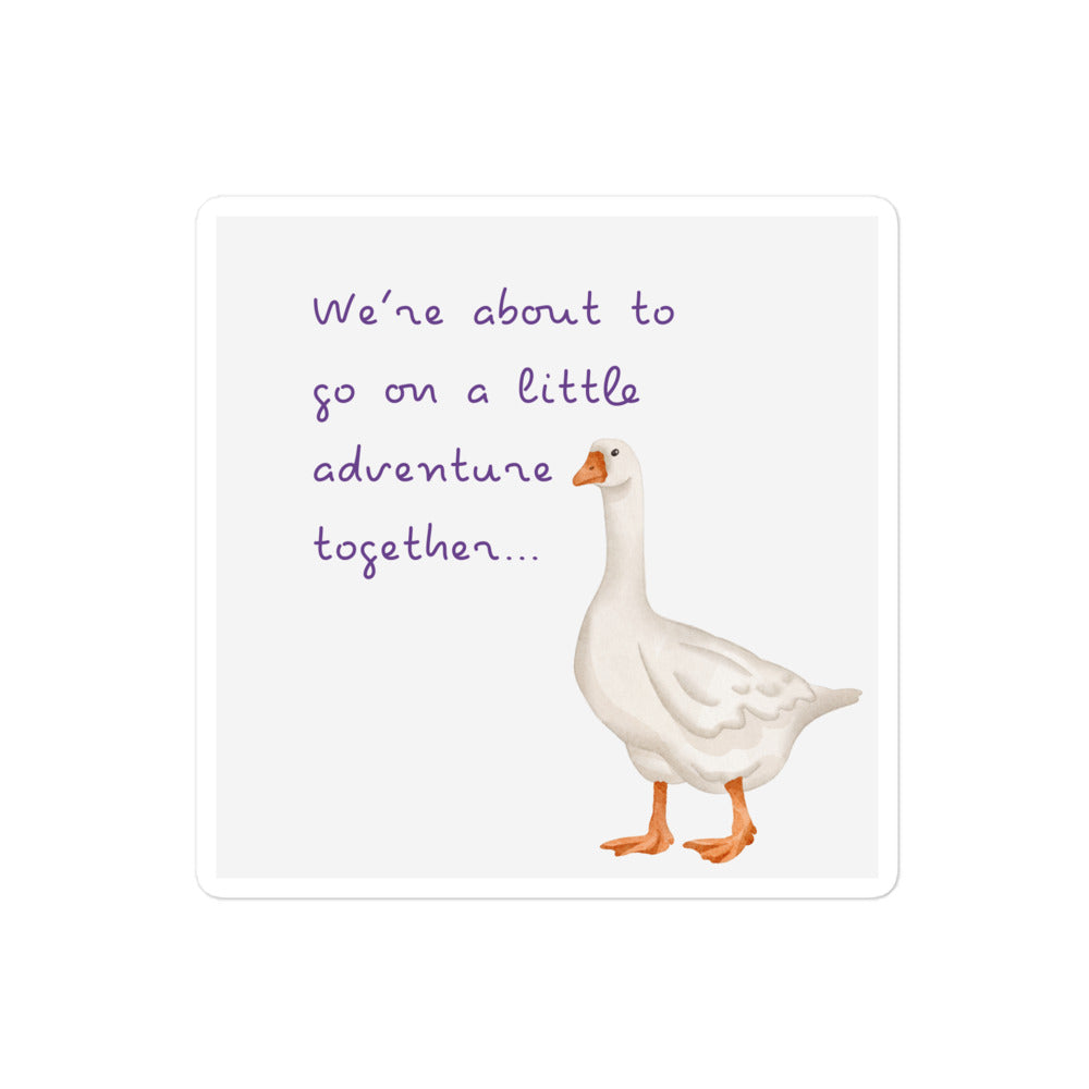 Eras Adventure Goose White Bubble-Free Stickers