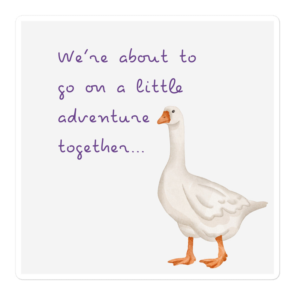Eras Adventure Goose White Bubble-Free Stickers