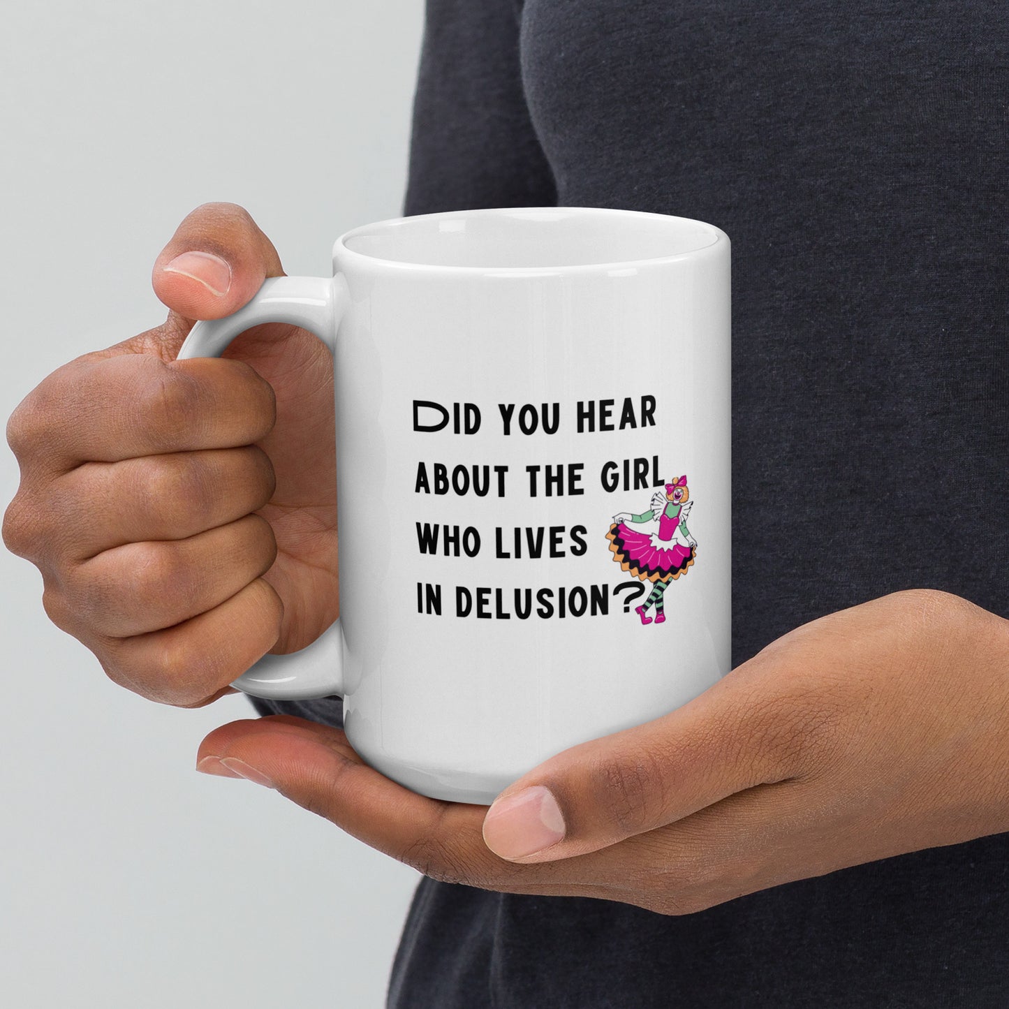 Delulu Girl White Glossy Mug
