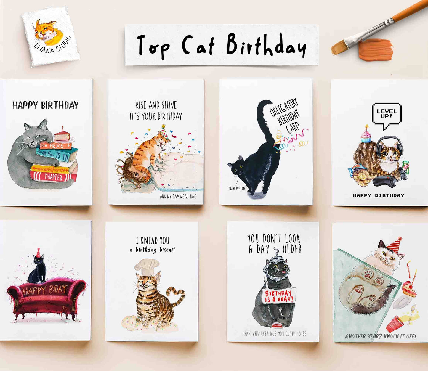 Crazy Cat Lady - Funny Birthday Card