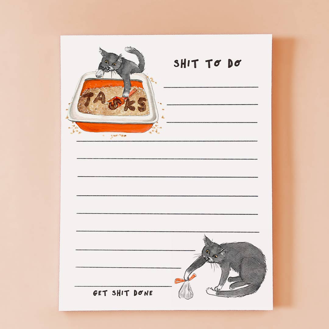 Cat Shit To Do Notepad - To-do List Notepads