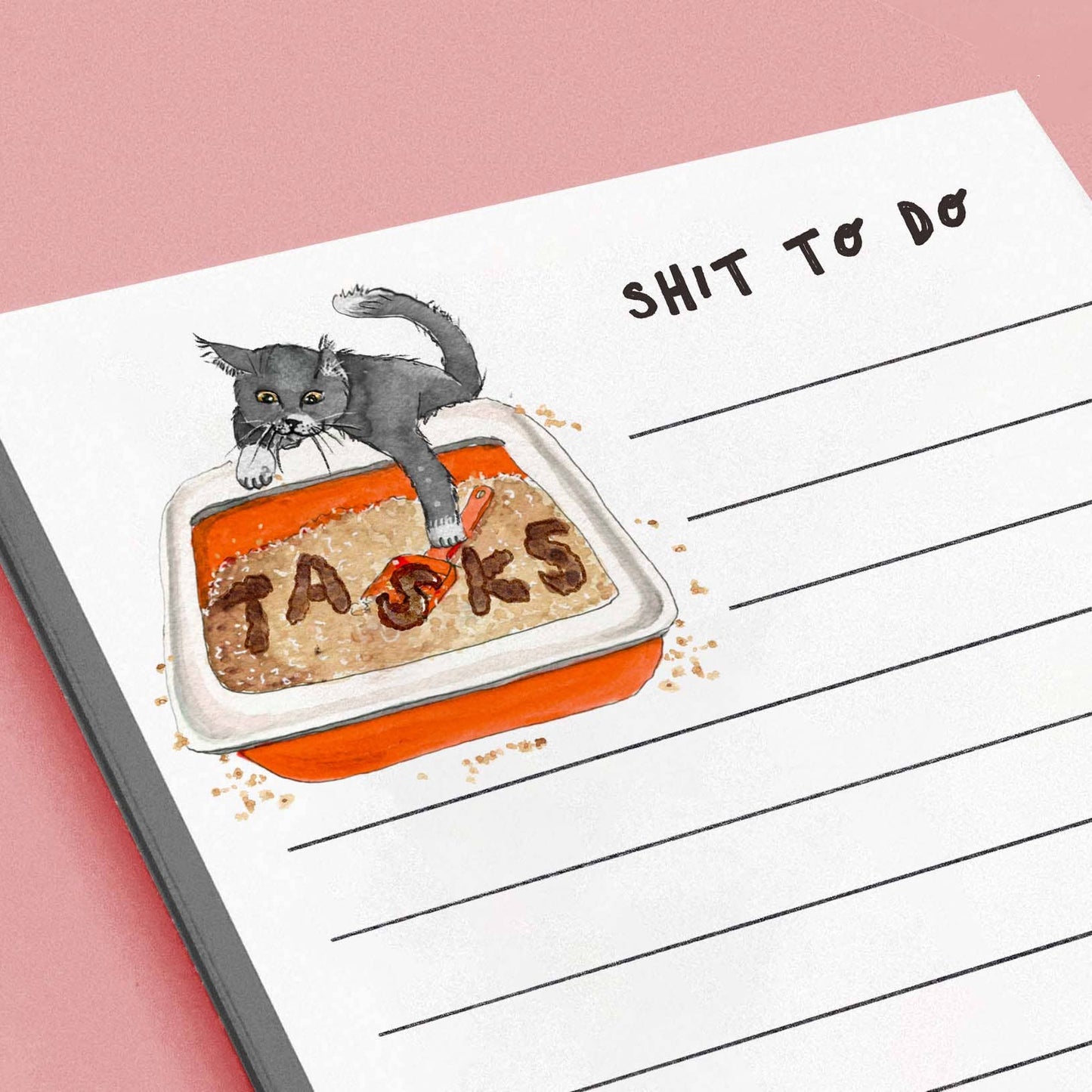 Cat Shit To Do Notepad - To-do List Notepads