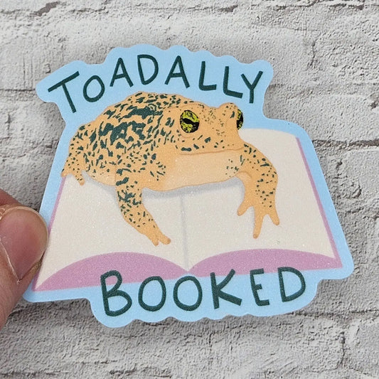 Toadally Booked Sticker