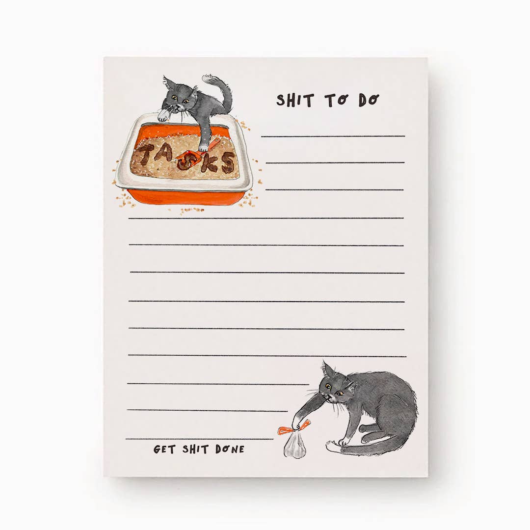 Cat Shit To Do Notepad - To-do List Notepads