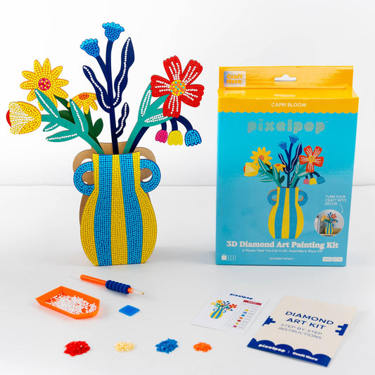 PixelPop™ Diamond Art 3D Display — Capri Bloom