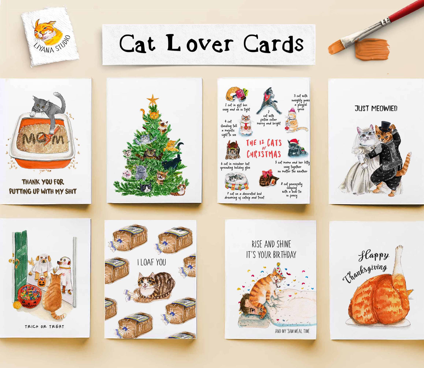Crazy Cat Lady - Funny Birthday Card