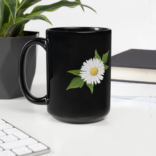 Poison Ivy Daisy Double-Sided Black Glossy Mug