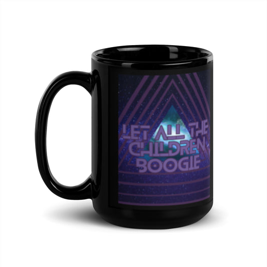 Bowie Says Boogie Black Glossy Mug