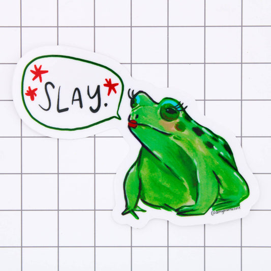 Slay Frog Vinyl Sticker