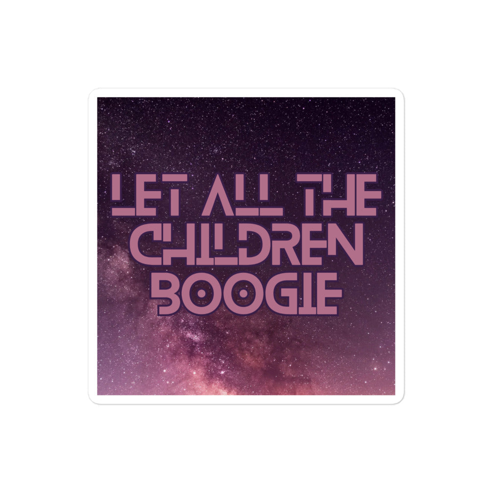 Bowie Says Boogie Bubble-free stickers