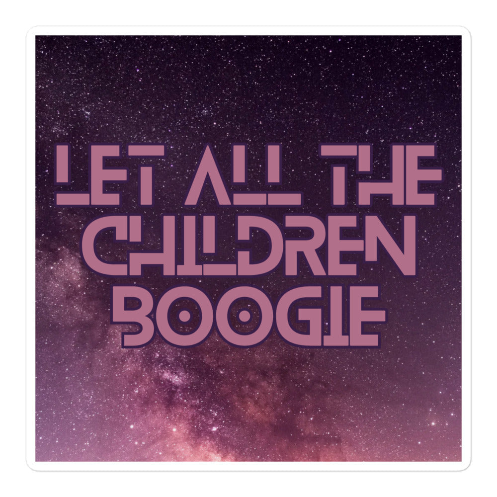 Bowie Says Boogie Bubble-free stickers