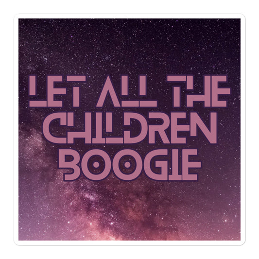 Bowie Says Boogie Bubble-free stickers