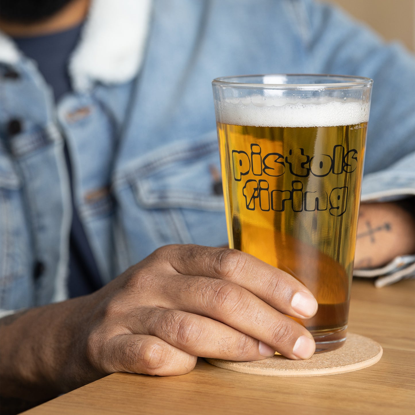 Pistols Firing Pint Glass