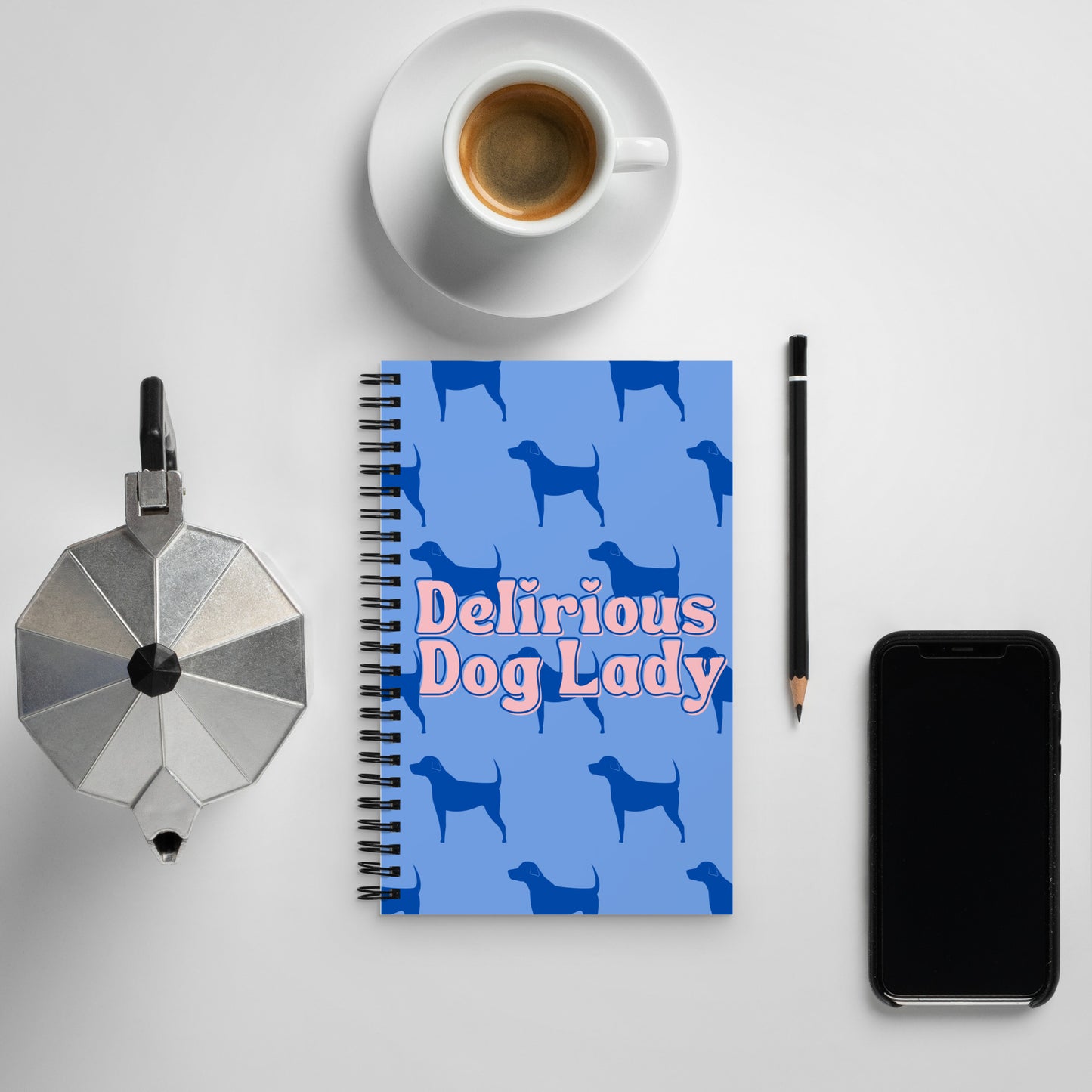 Delirious Dog Lady Spiral notebook