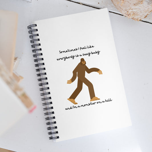 Anti-Hero Bigfoot Spiral notebook