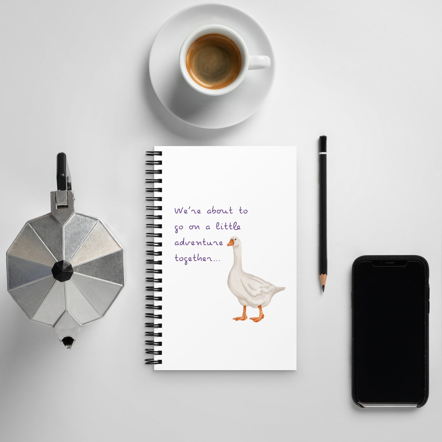 Eras Tour Adventure Goose Spiral notebook