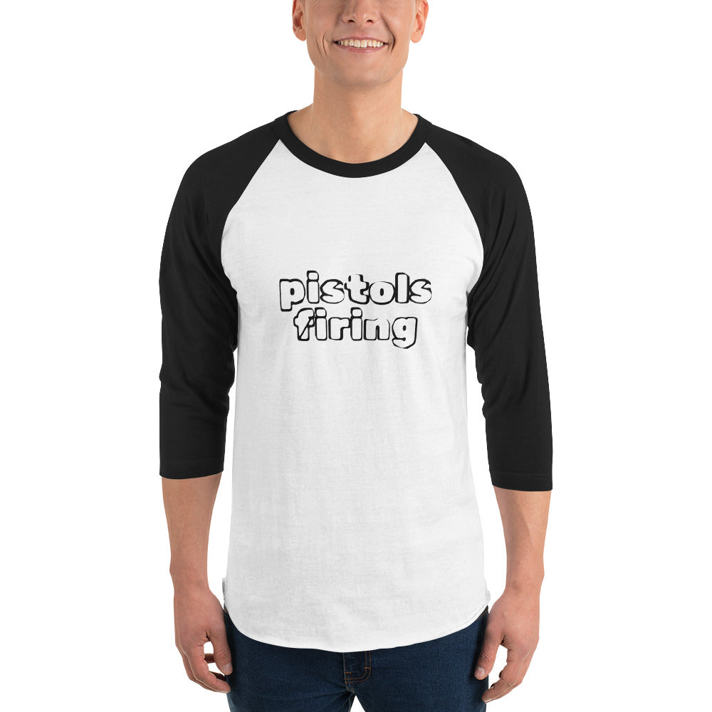 Pistols Firing 3/4 Sleeve Raglan Shirt