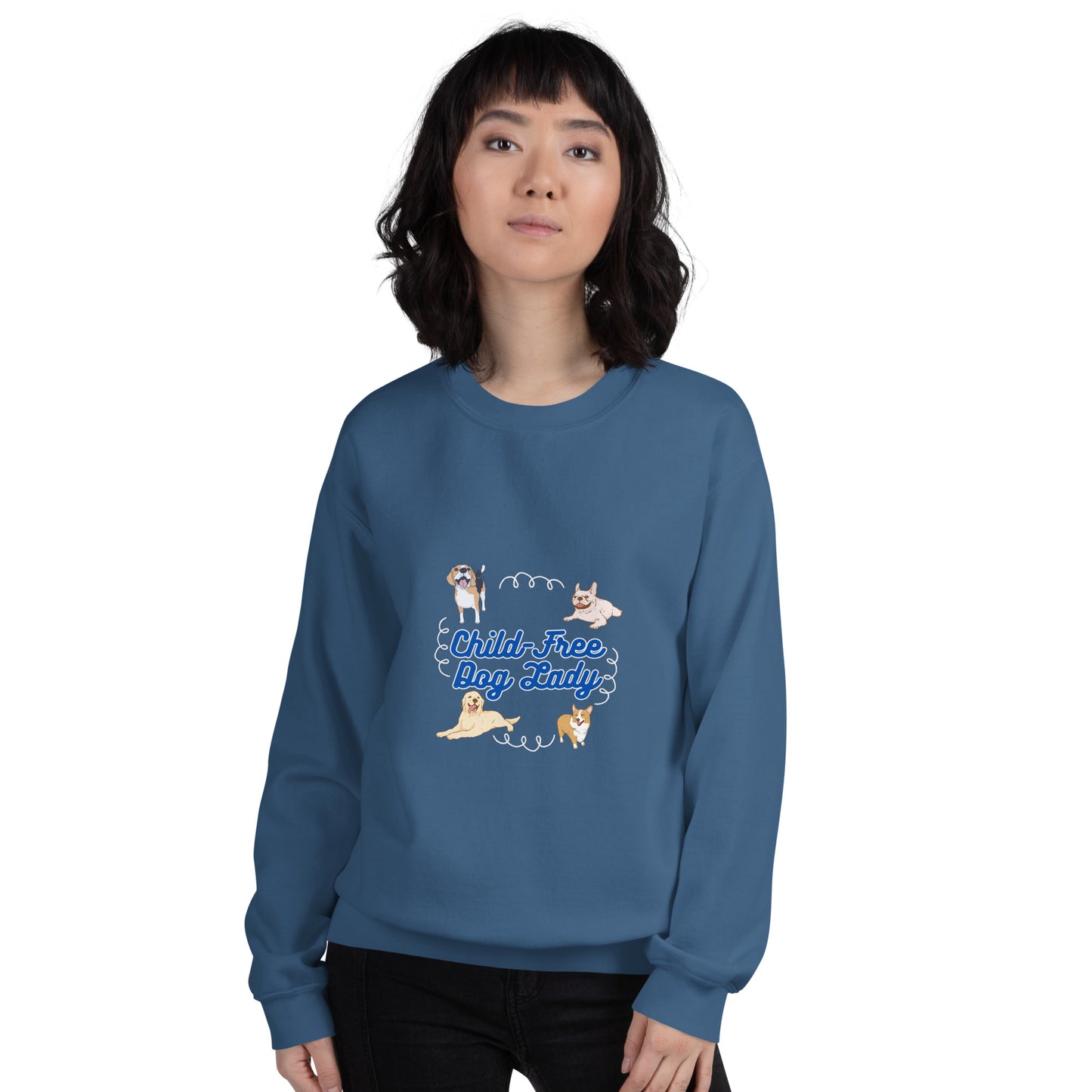 Child-Free Dog Lady Unisex Sweatshirt