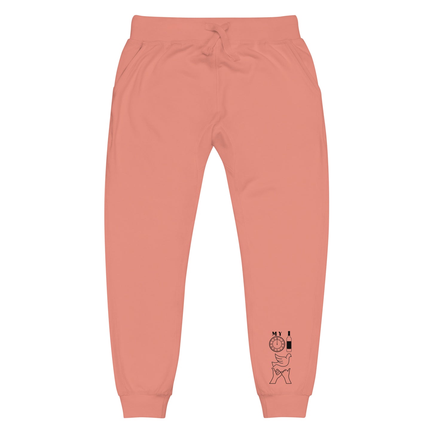 DBATC My Time, Wine, Spirit, Trust Icons Unisex Fleece Sweatpants