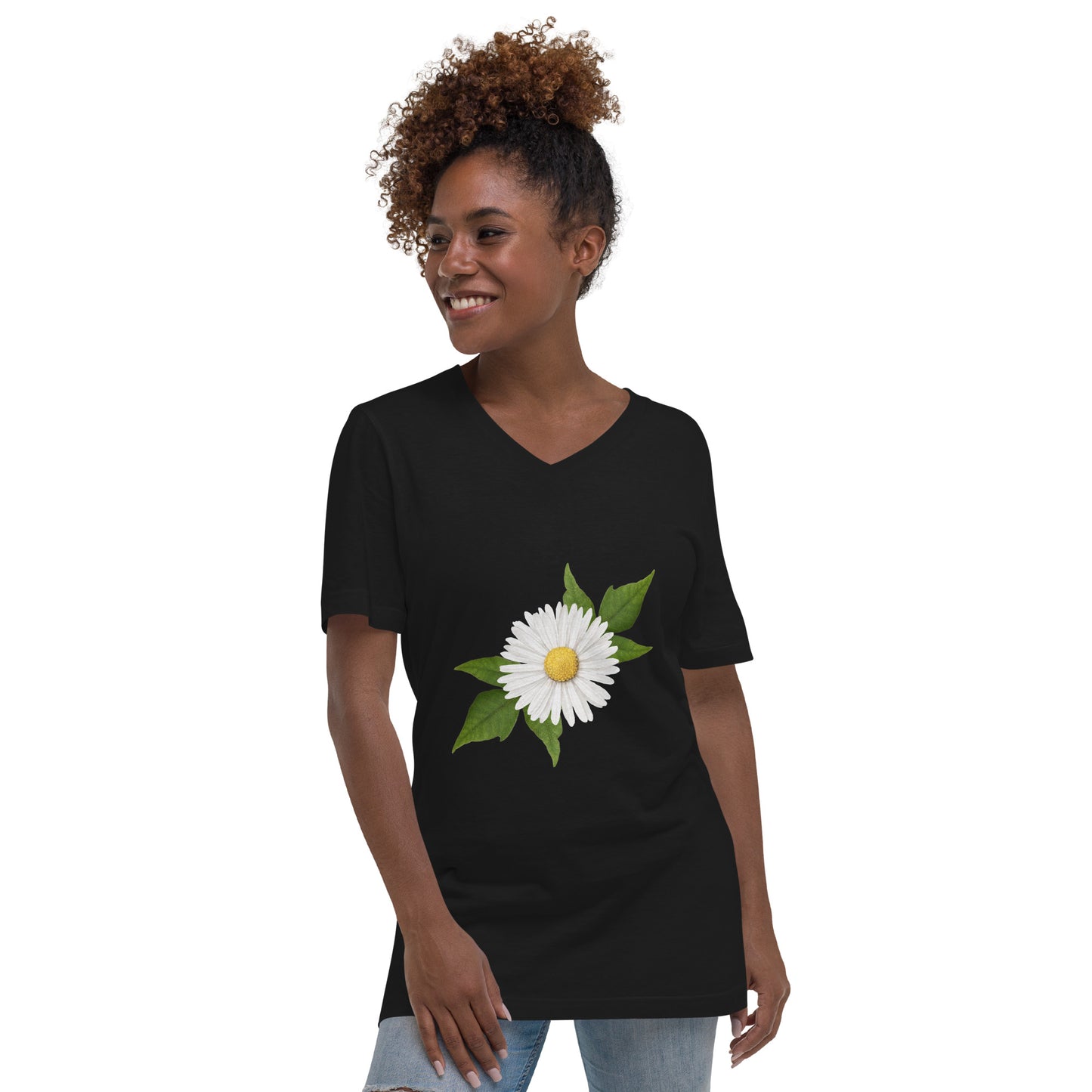 Poison Ivy Daisy Unisex Short Sleeve V-Neck T-Shirt