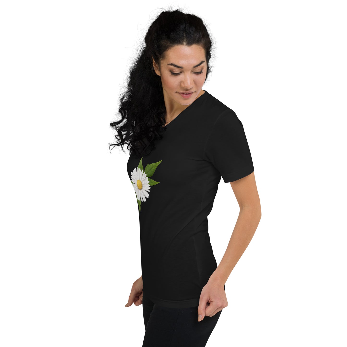 Poison Ivy Daisy Unisex Short Sleeve V-Neck T-Shirt