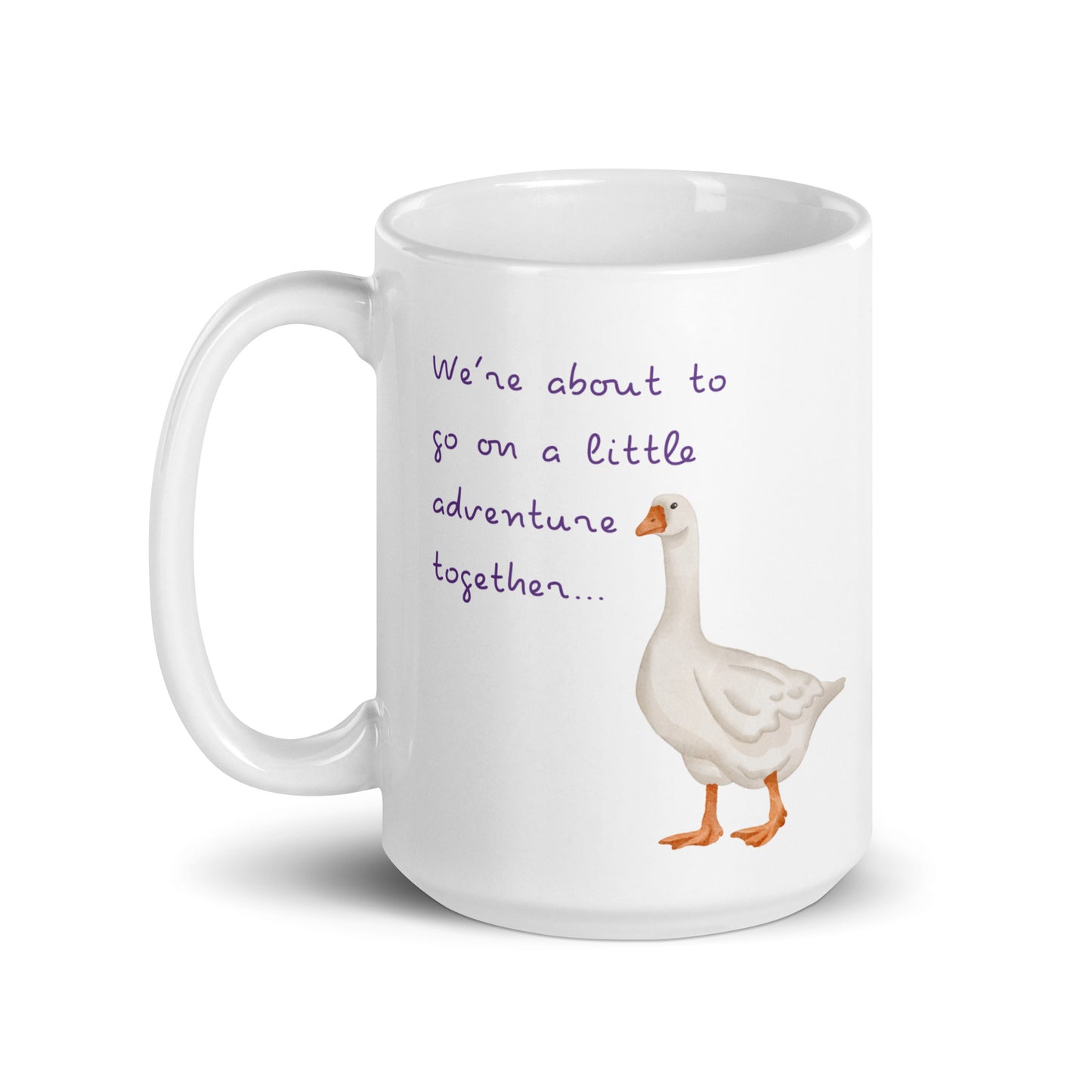 Eras Adventure Goose White glossy mug